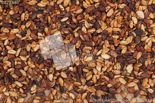 Image of Cocoa beans natural background