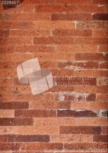 Image of Specific red brickwork background. Indonesia.