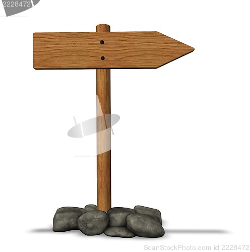 Image of wooden roadsign
