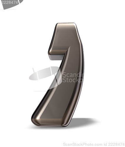 Image of metal number seven