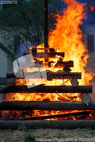 Image of close up of walpurgis night fire