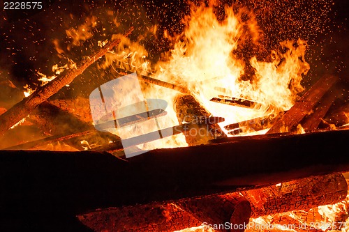 Image of close up of big fire