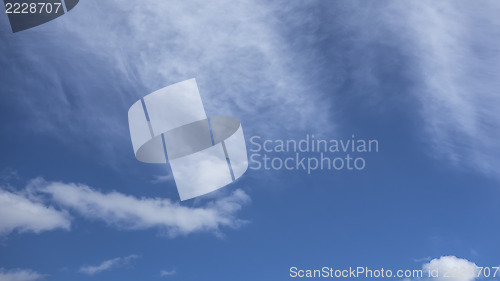 Image of blue sky and clouds