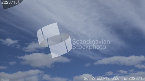 Image of blue sky and clouds