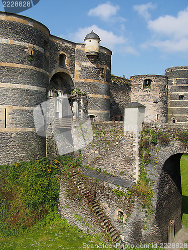 Image of Towers and drawbridge of the Angevine castle, Angers, France