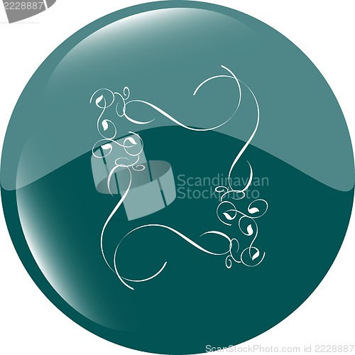Image of Media player icon with abstract symbol