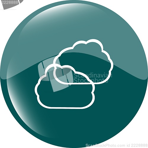 Image of Cloud green icon button