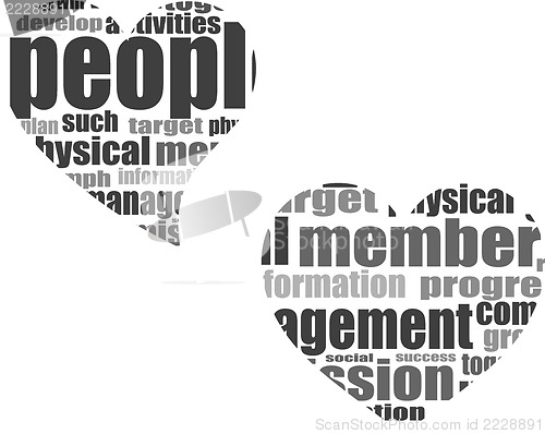 Image of Business word collage. Illustration with different association terms