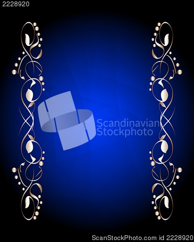 Image of blue background with a grunge texture and borders