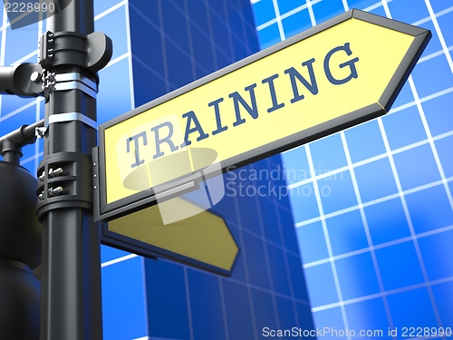 Image of Training - Road Sign. Education Concept.