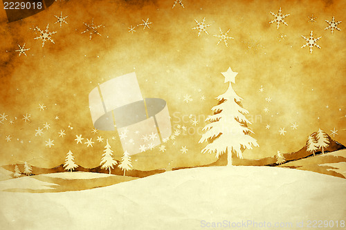 Image of golden christmas background