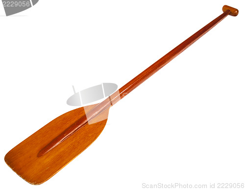 Image of wooden canoe paddle