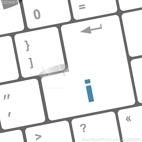 Image of if or info word on computer pc keyboard key
