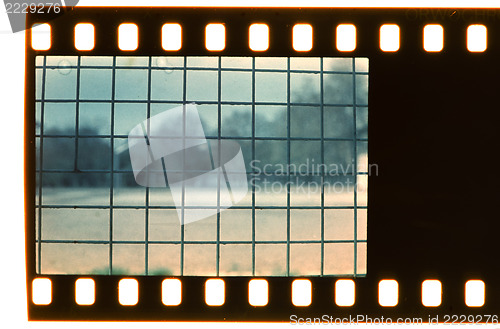 Image of Vintage grid. Real film strip