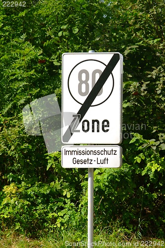 Image of traffic sign speed limit