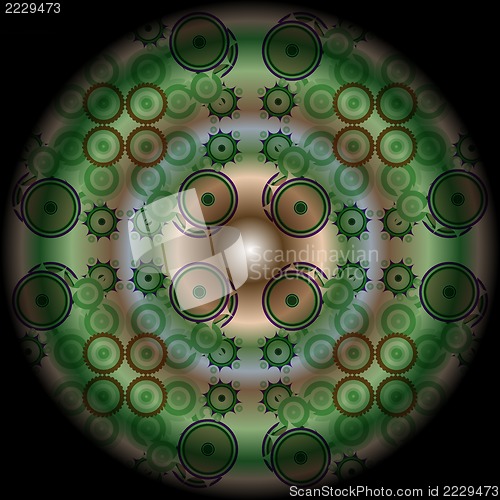 Image of abstract green mandala pattern