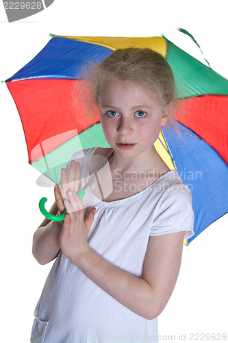 Image of Kid with umbrella