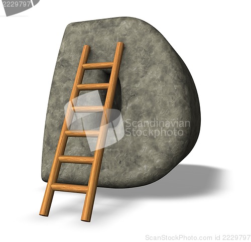 Image of stone letter d