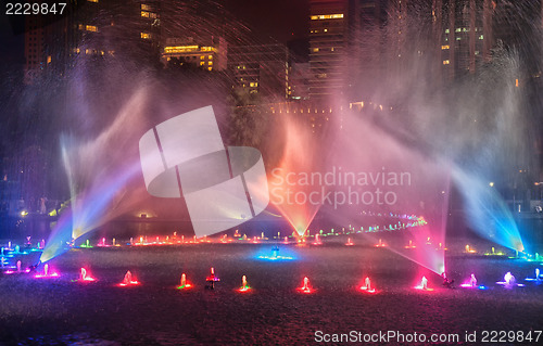 Image of water fountains in kuala lumpur