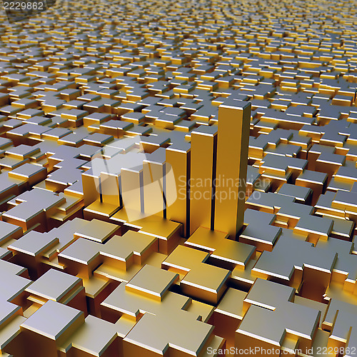 Image of Gold cubes background