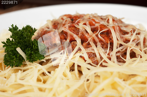 Image of pasta with meat