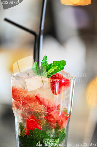 Image of Strawberry mohito cocktail