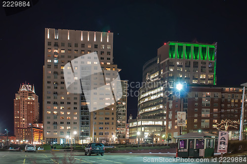 Image of Providence, Rhode Island Skyline at night