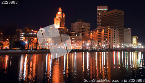 Image of Providence, Rhode Island Skyline at night