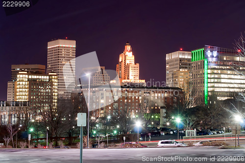 Image of Providence, Rhode Island Skyline at night