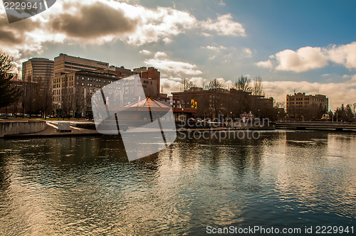 Image of spokane washingon downtown streets and architecture