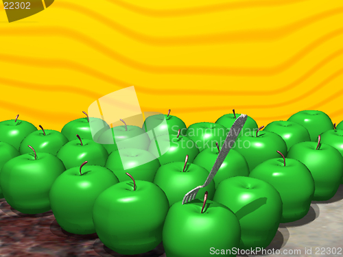 Image of Apples and a Fork