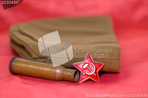 Image of cartridge on red background