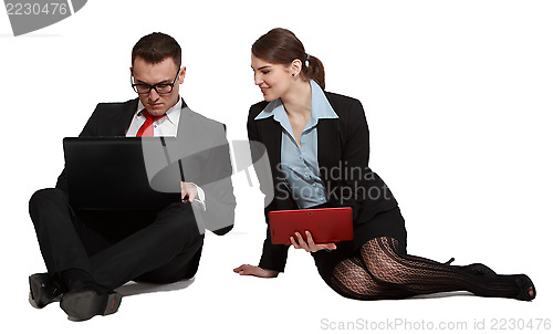 Image of Couple on Laptops