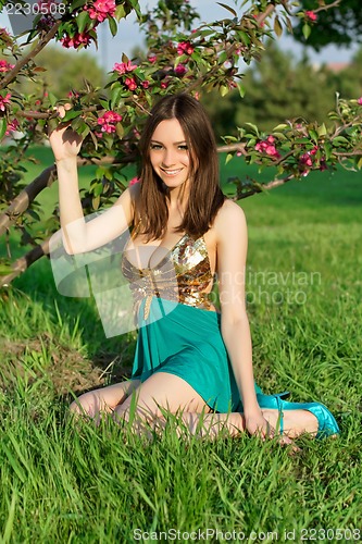 Image of Young smiling woman