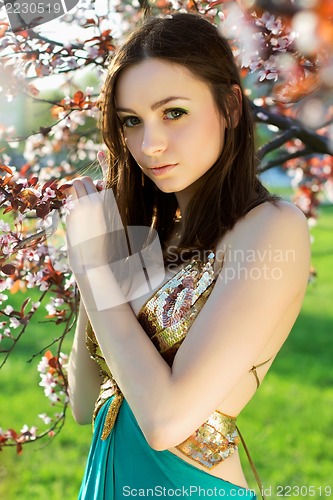 Image of Portrait of nice brunette