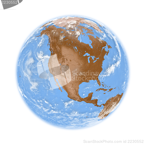 Image of North America on Earth