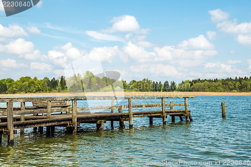 Image of Dilapidated bathing jetty Chiemsee