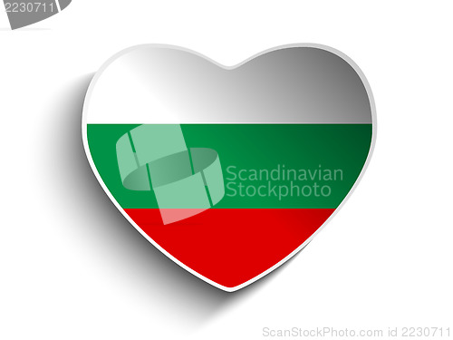 Image of Bulgaria Flag Heart Paper Sticker