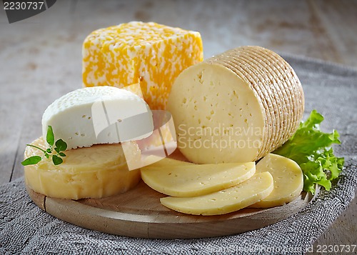 Image of various types of cheese