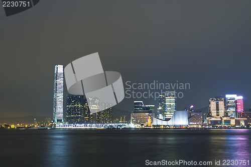 Image of Hong Kong skyline at night