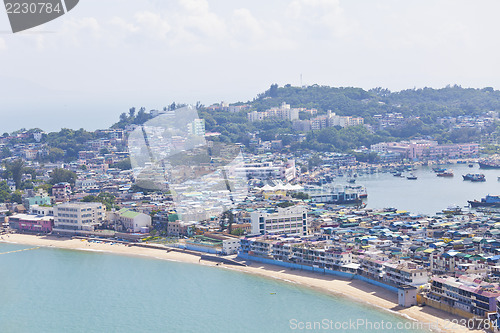 Image of Cheung Chau island view from hilltop, Hong Kong.