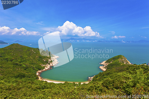 Image of Coastal and mountain landscape in Hong Kong