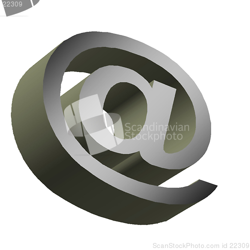 Image of 3D @ (email) symbol