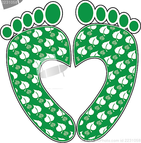 Image of Green Footprint Heart