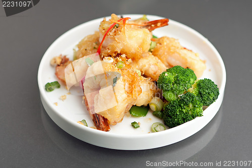 Image of Fried Honey Shrimp with Broccoli