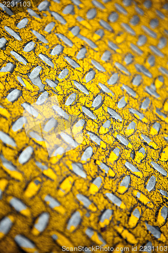 Image of Yellow Diamond Plate Metal