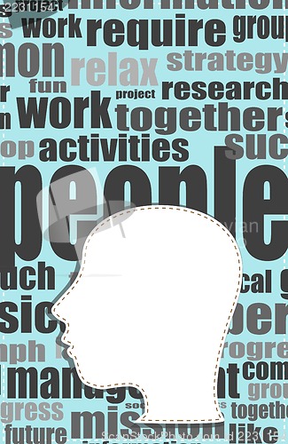 Image of info text graphic and arrangement concept on white background