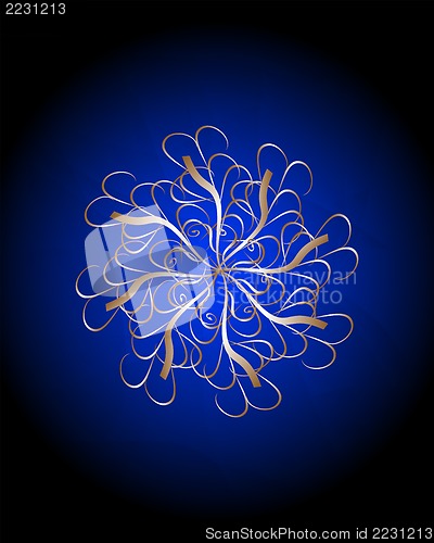Image of Elegant background with lace ornament. Floral elements, ornate background