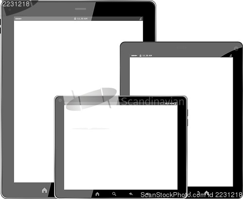 Image of tablet pc computer set isolated on white background