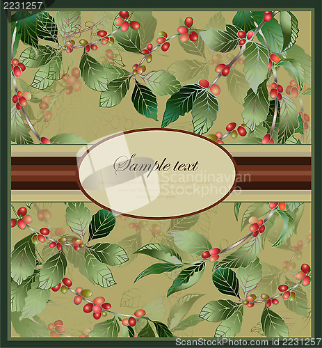 Image of Vector elegant coffee themed background illustration . Illustrat
